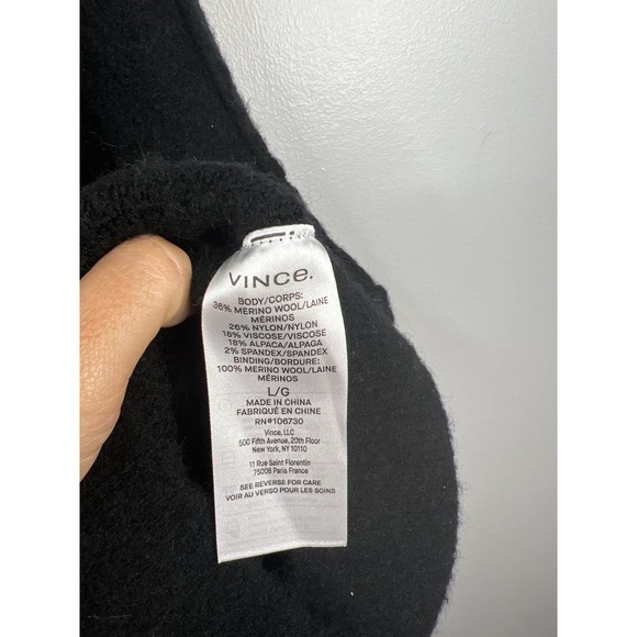 Vince Merino Wool Blend Button Longline Cardigan Women's Black Size: Large NWT - Picture 9 of 11